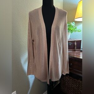 Calvin Klein Gold Sparkle Open-Front Cardigan